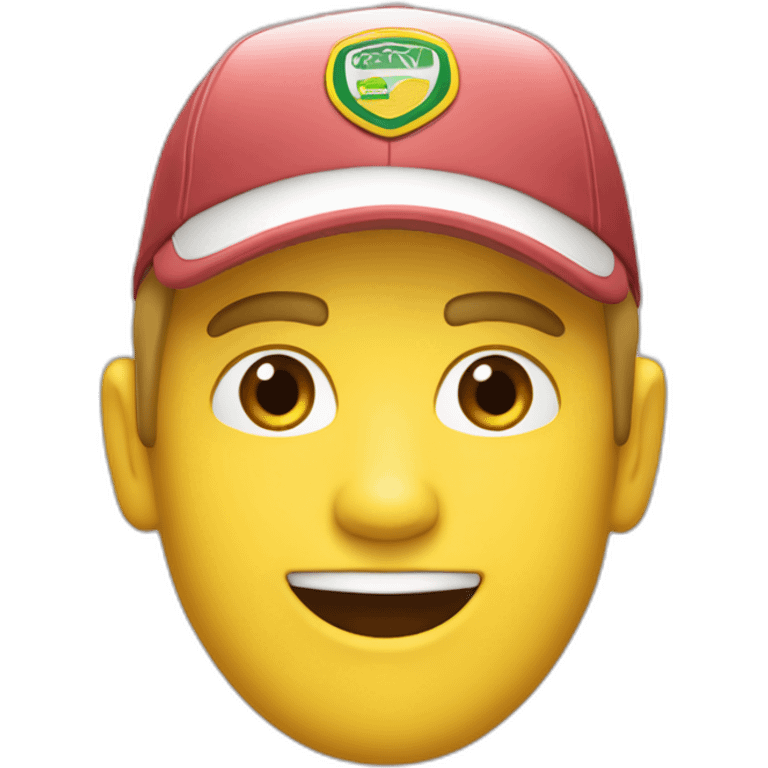 A white guy with a brésilien cap and he’s a driver emoji