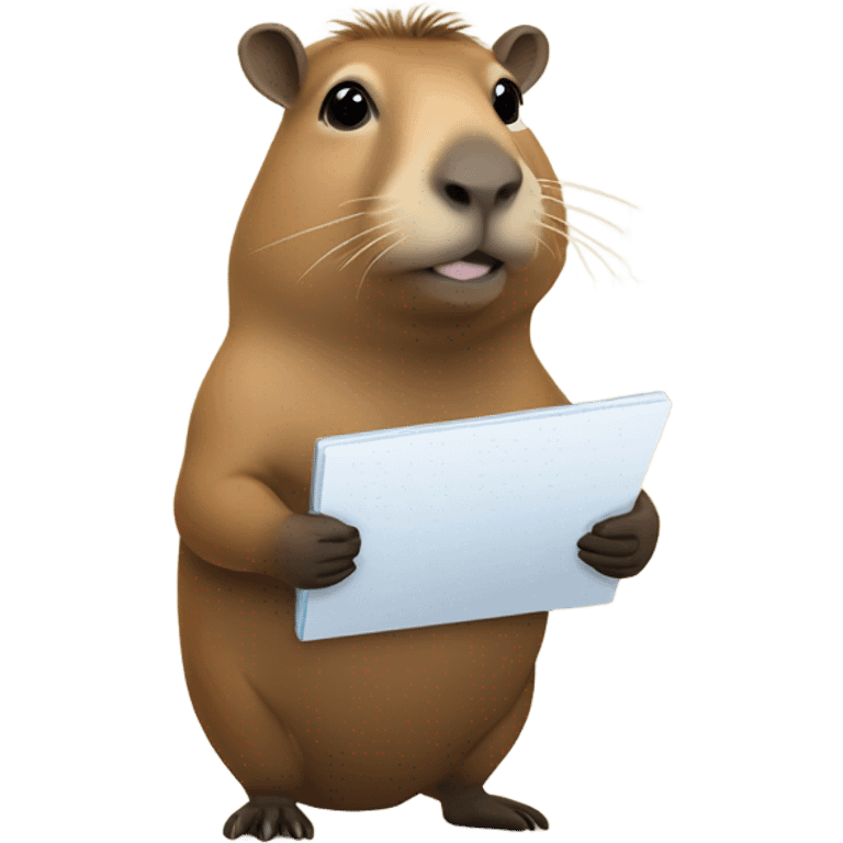 Capybara clipboard emoji