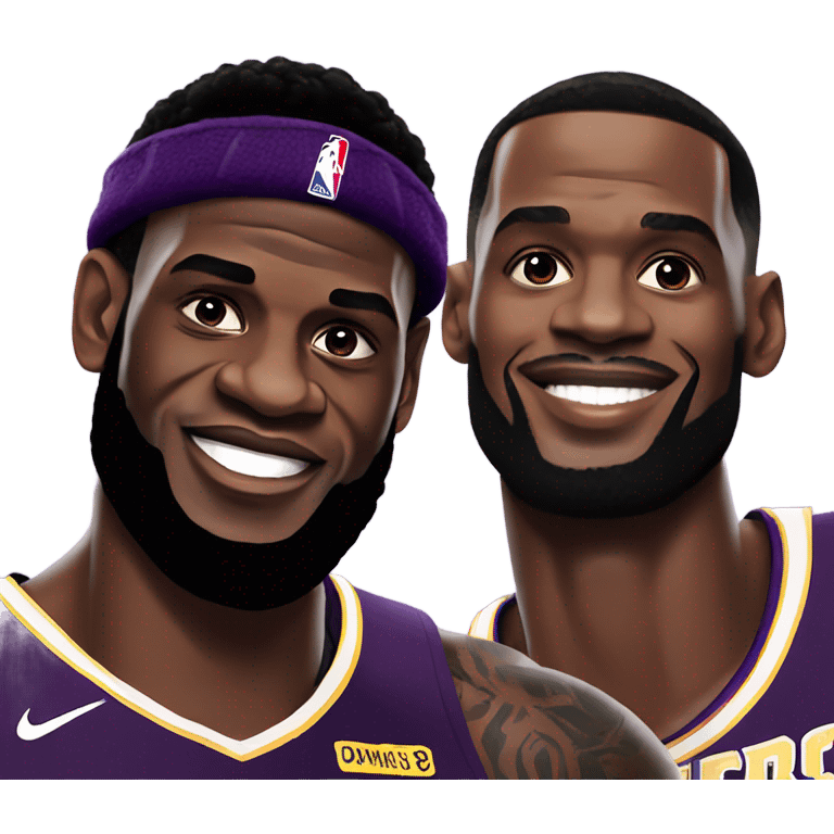 LeBron James with Lamar Jackson  emoji