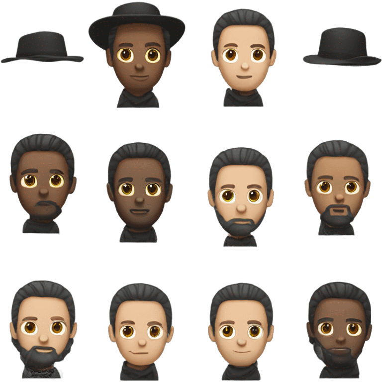 Amish man with man bun  emoji