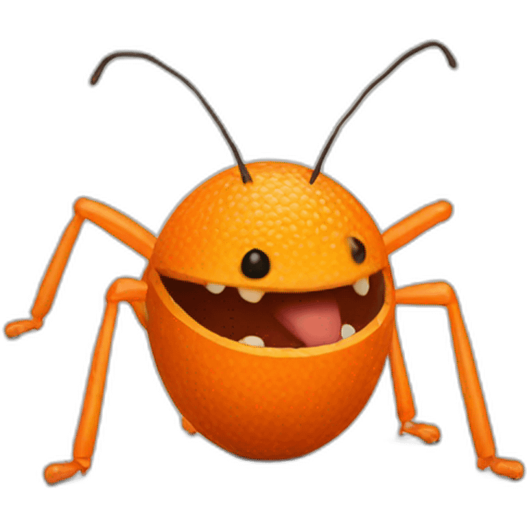 orange twisted cricket emoji