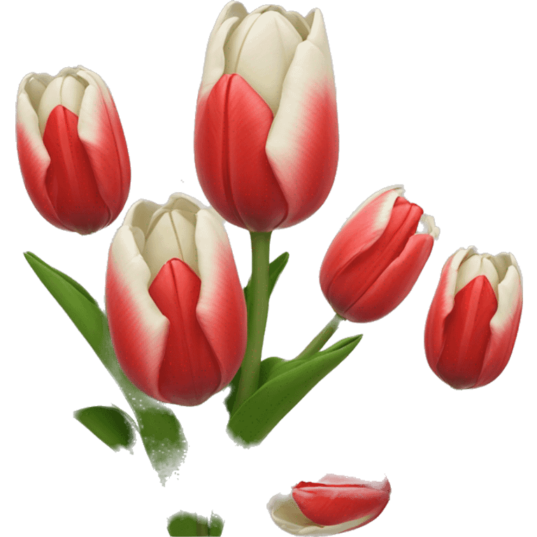 Christmas tulips emoji