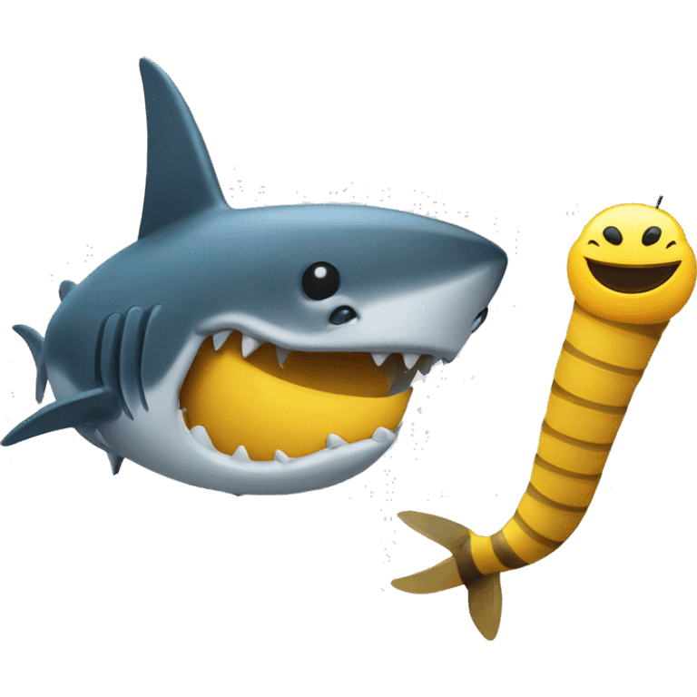 shark head and bee tail emoji