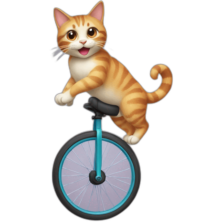 Cat riding unicycle  emoji