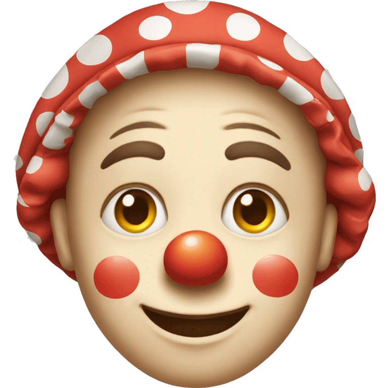 clown wearing a bonnet emoji