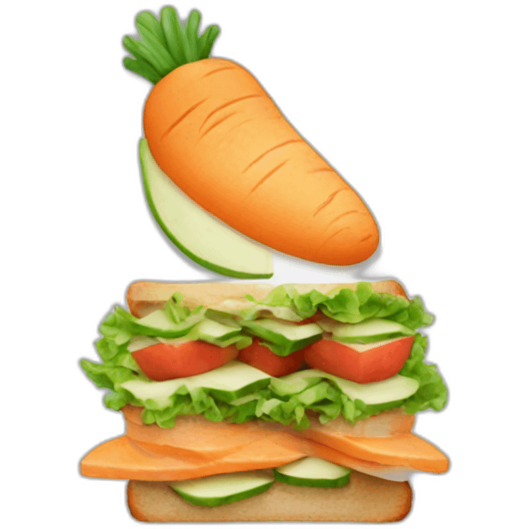 Sandwich, Fruit, Carrot emoji