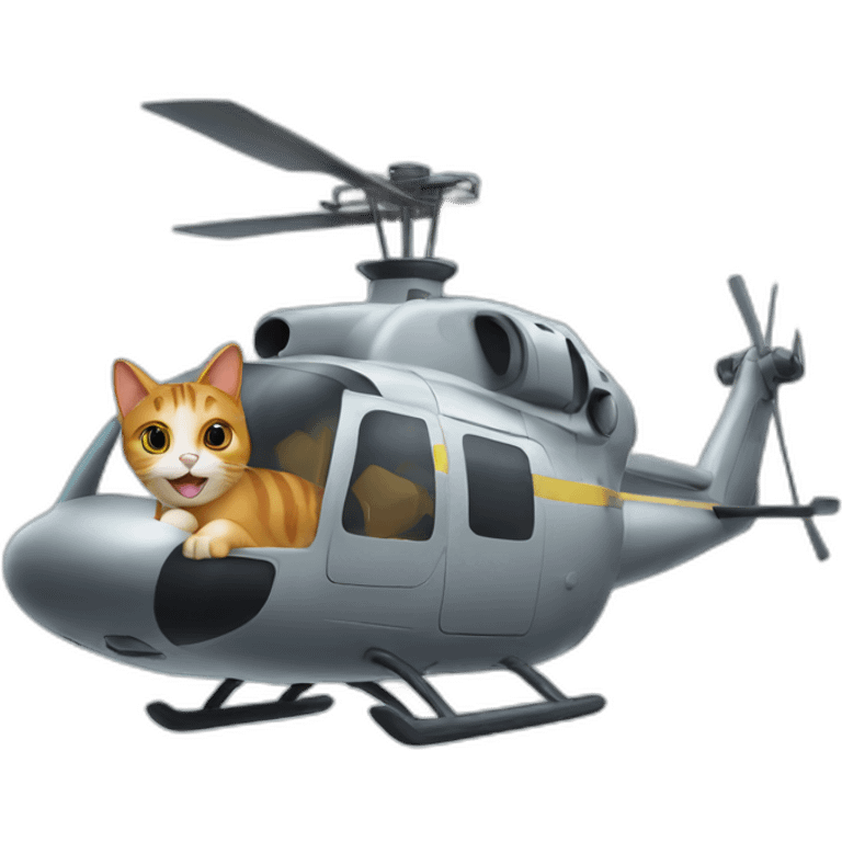 Cat in helicopter emoji