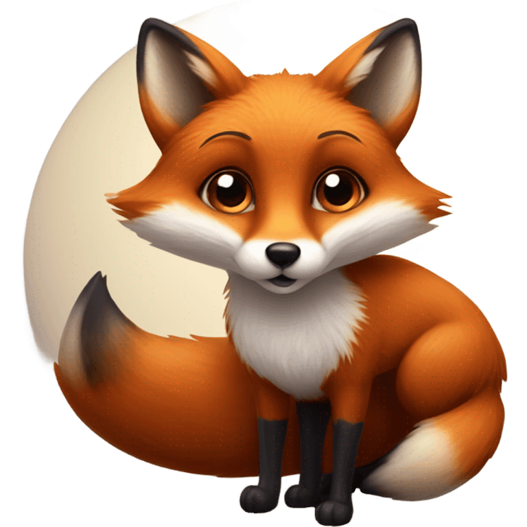 Fox on Saturn emoji