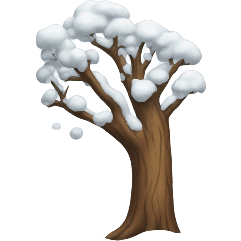 Snow on a tree emoji