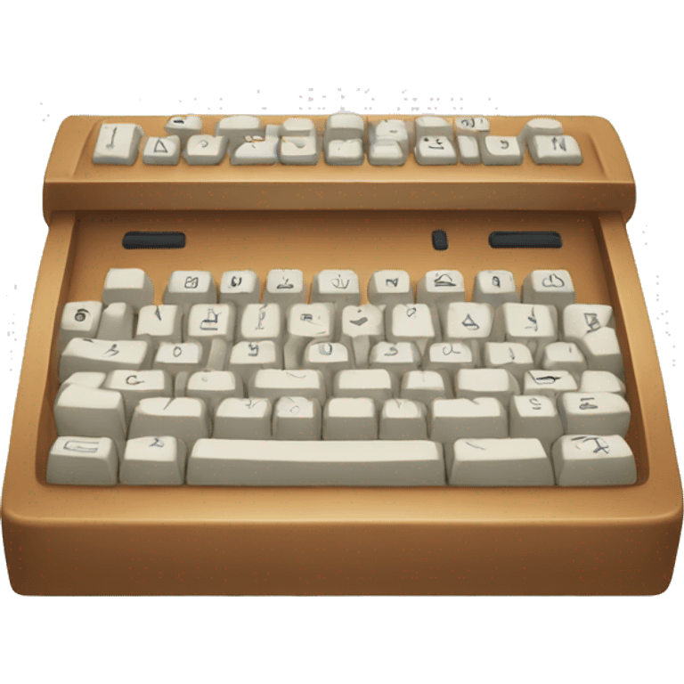 a keyboard made of only the EXPLAIN letters emoji