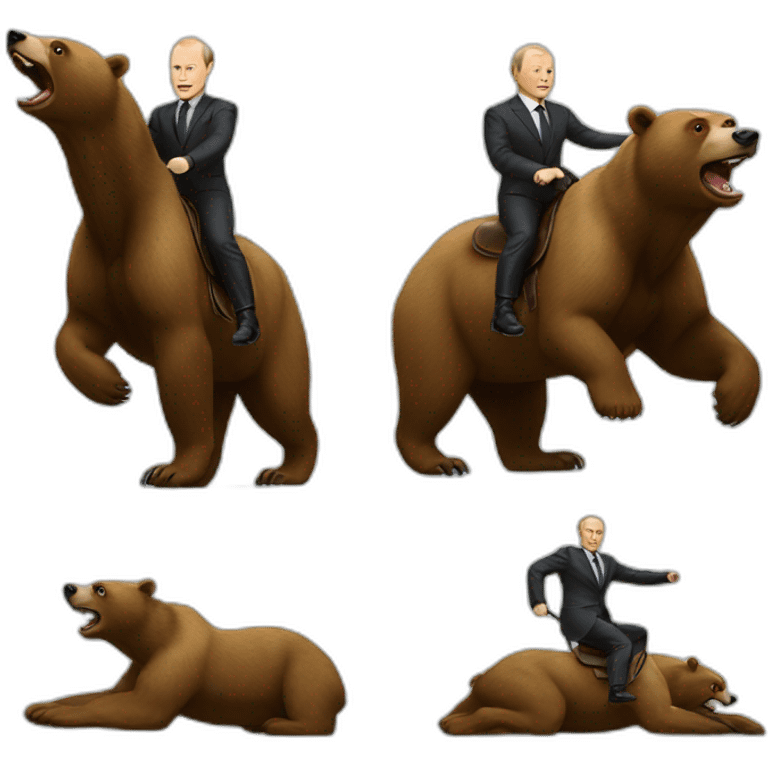 Putin riding a bear emoji