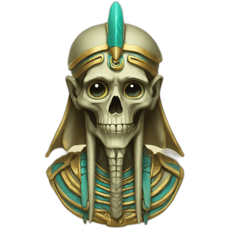 ancient Egyptian eldritch god of bird skeleton emoji