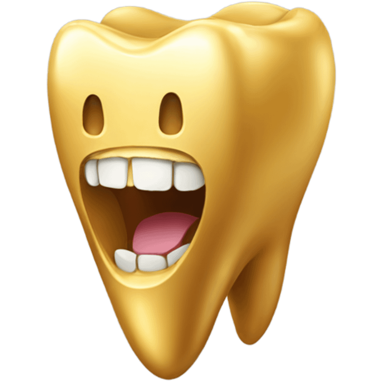 Golden tooth emoji