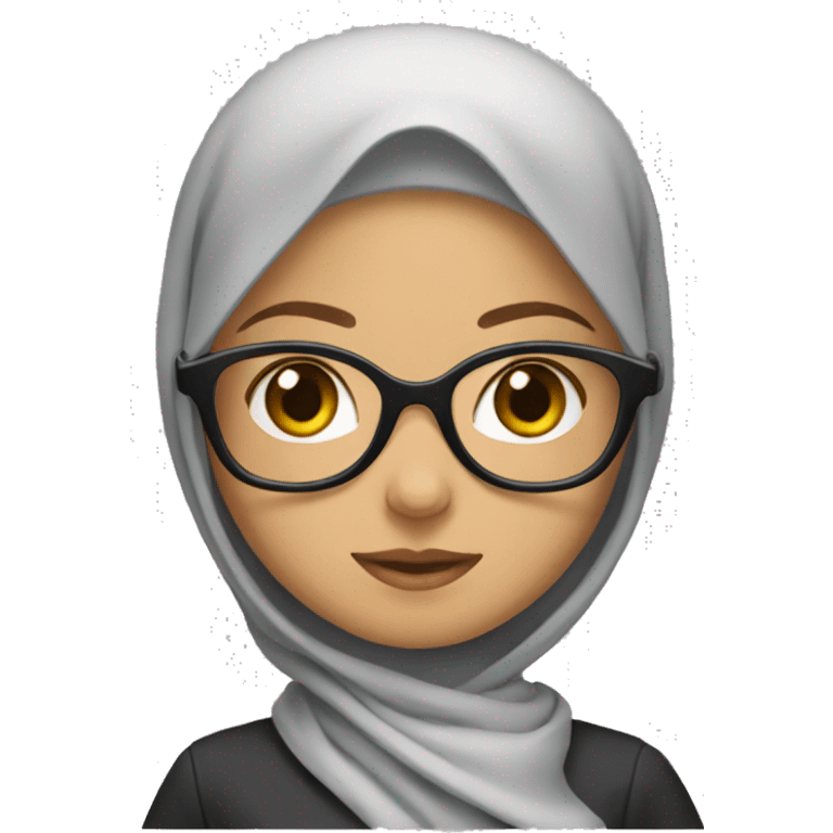 Create a girl with hijab and glasses on the wheelchair  emoji