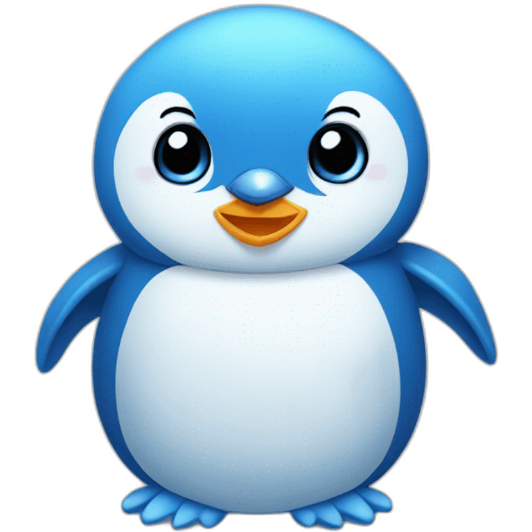 cute blue baby penguin emoji