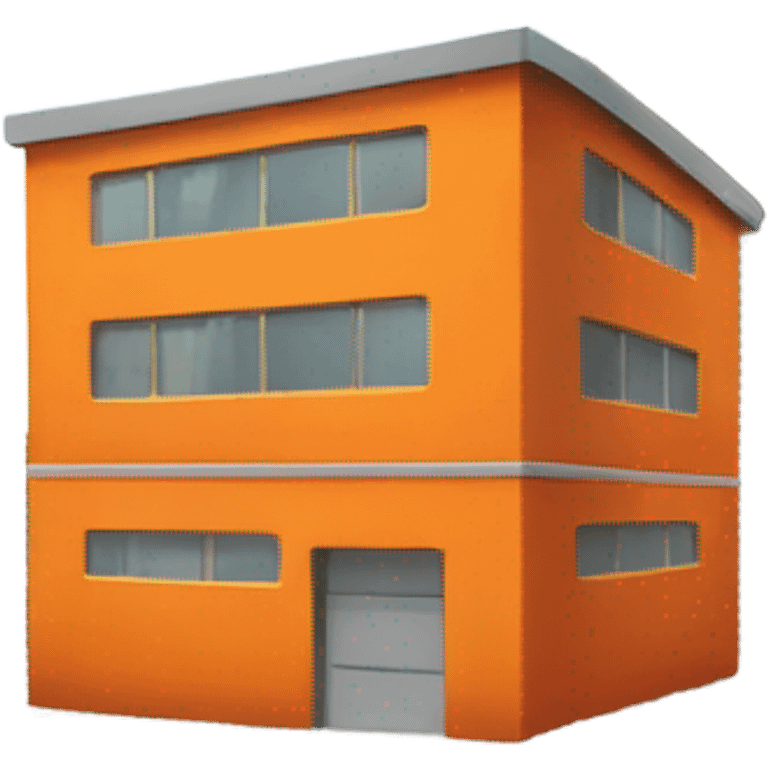 Orange building next to overpass highway  emoji