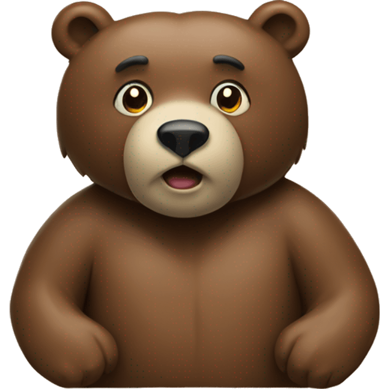 Bear in hudy emoji