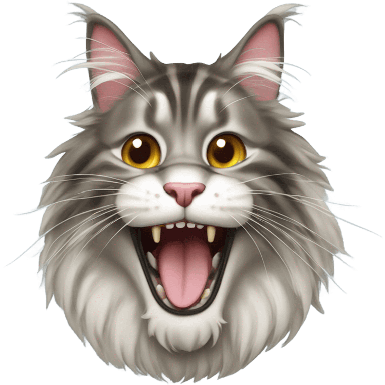 Maincoon laughing emoji