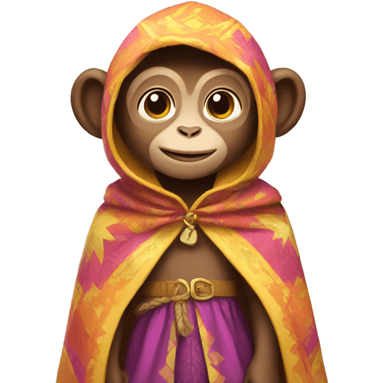 girl monkey wearing a cape emoji