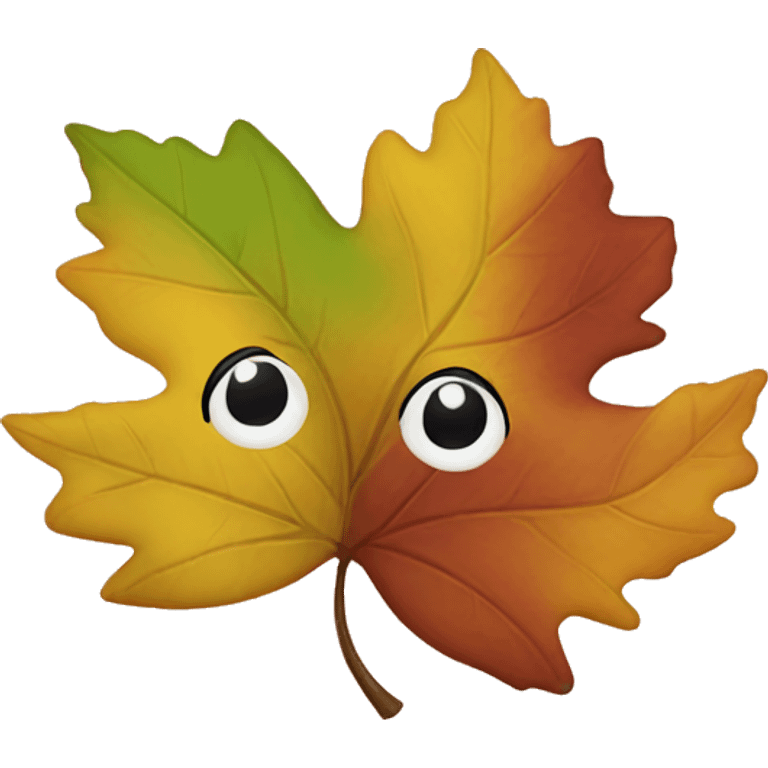 Cute fall leaves emoji