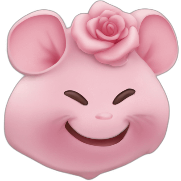 Souris rose emoji