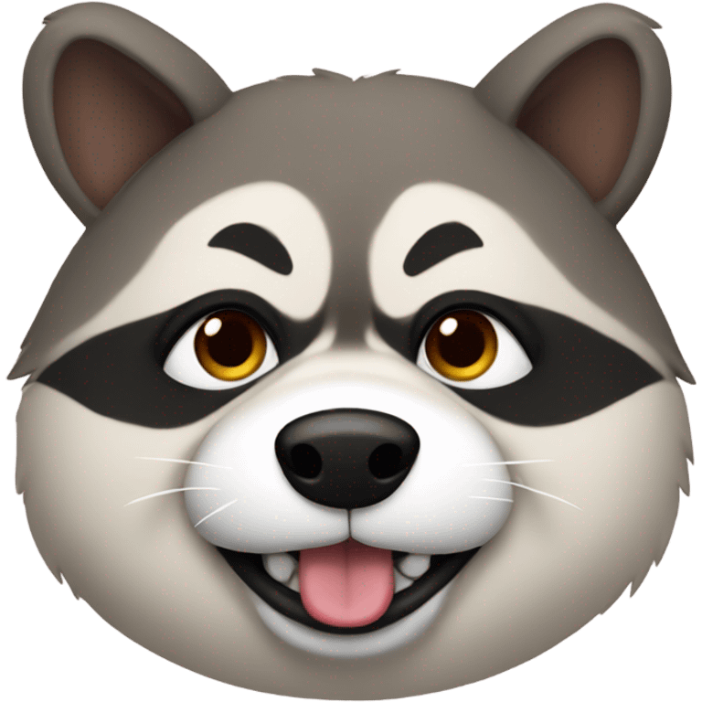 fat dog raccoon emoji