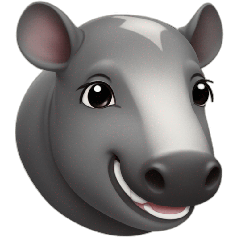 cute tapir smiling emoji