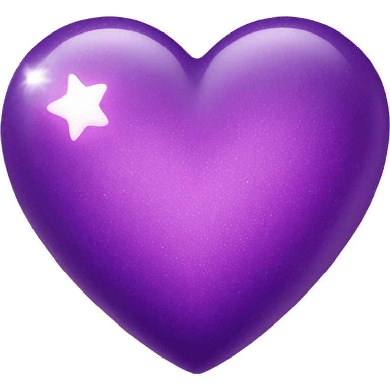 Purple heart with sparkles emoji