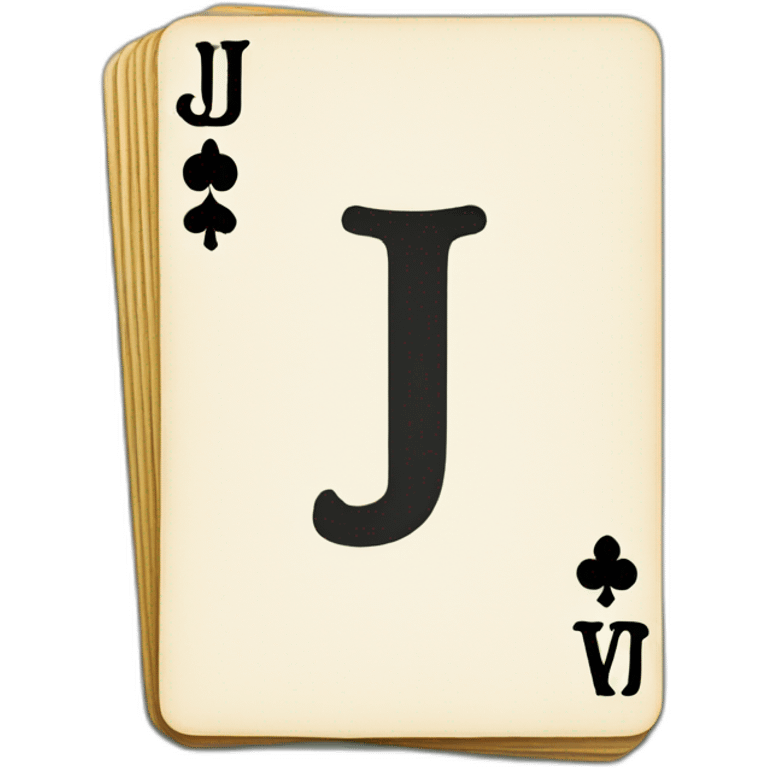 jack playing card with the letter J emoji