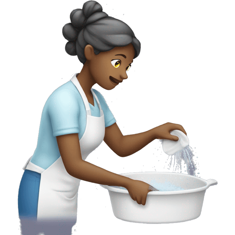 Woman washing dishes emoji