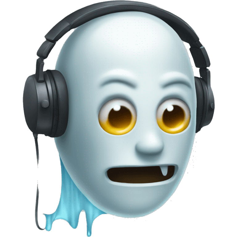 Audifonos con un fantasma emoji