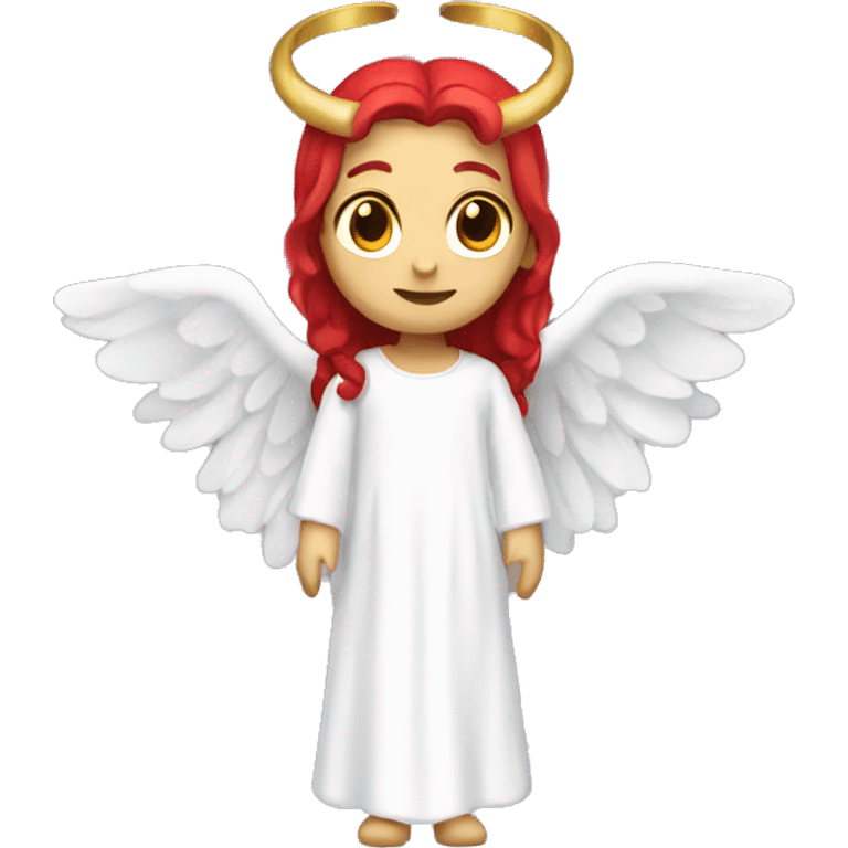 angel but red with horns emoji