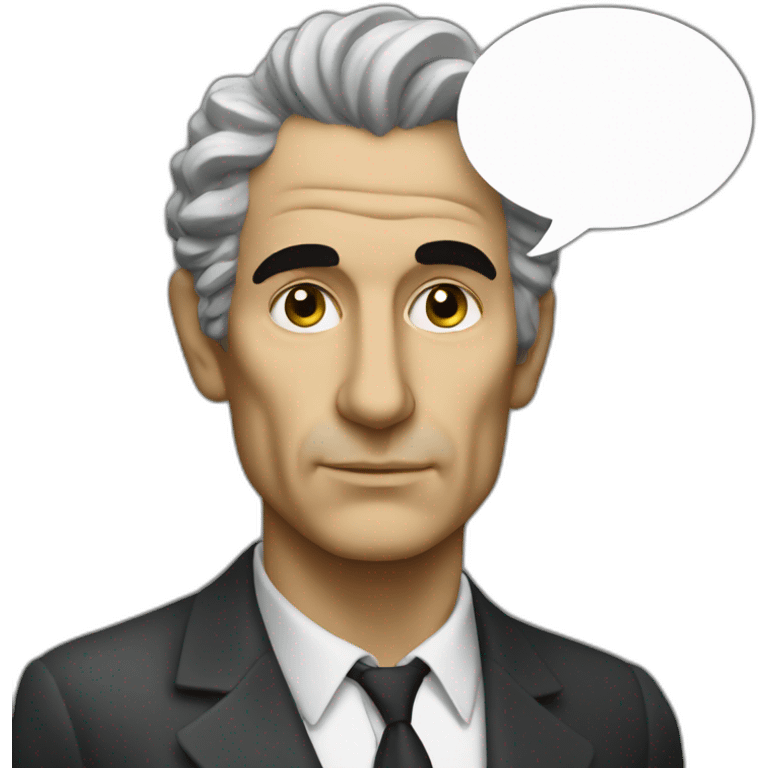 Aldo Moro with a thinking bubble emoji