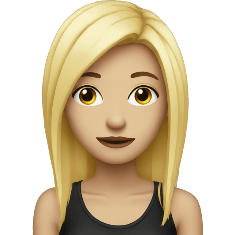 Emo girl blonde emoji