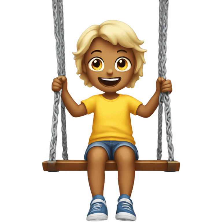 Child on the swing  emoji