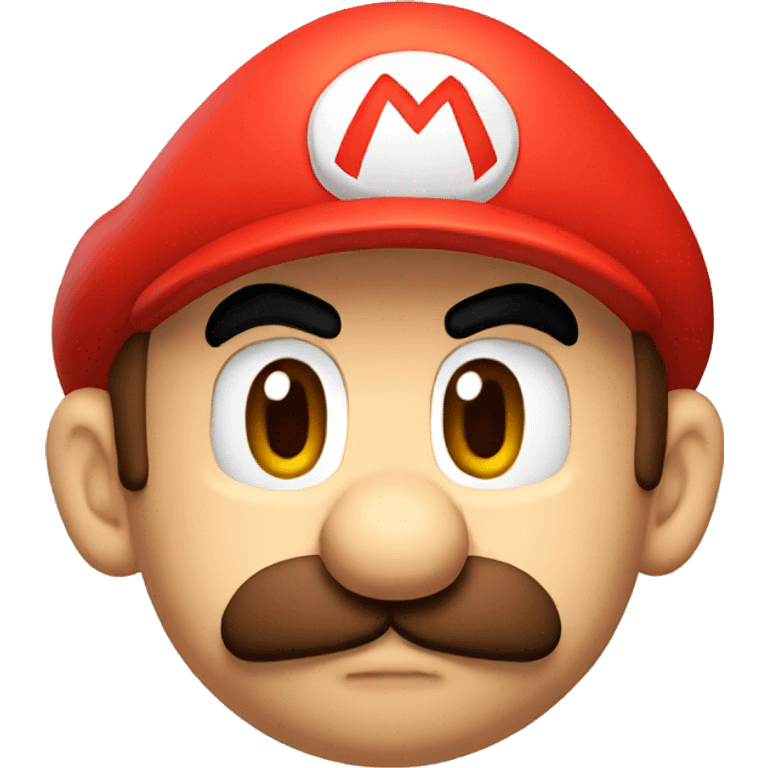 sad mario face red emoji