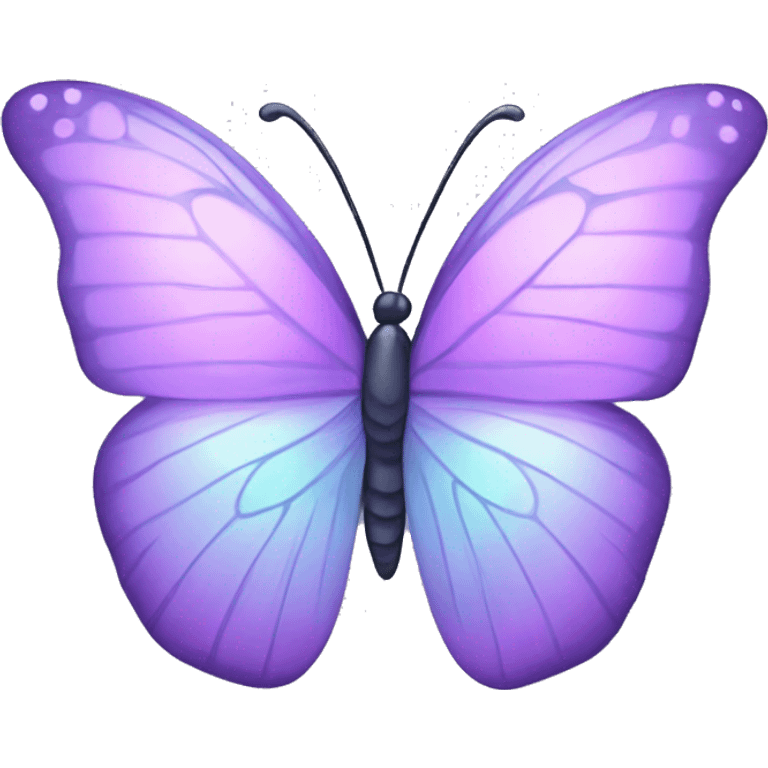 Pastel violet iridescent butterfly emoji