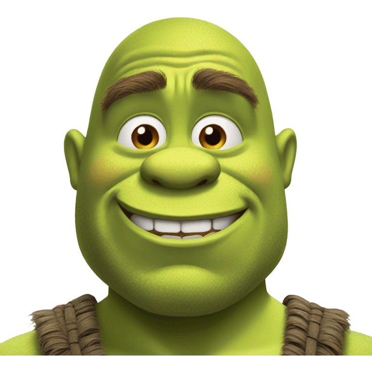 Shrek with amazing hair emoji