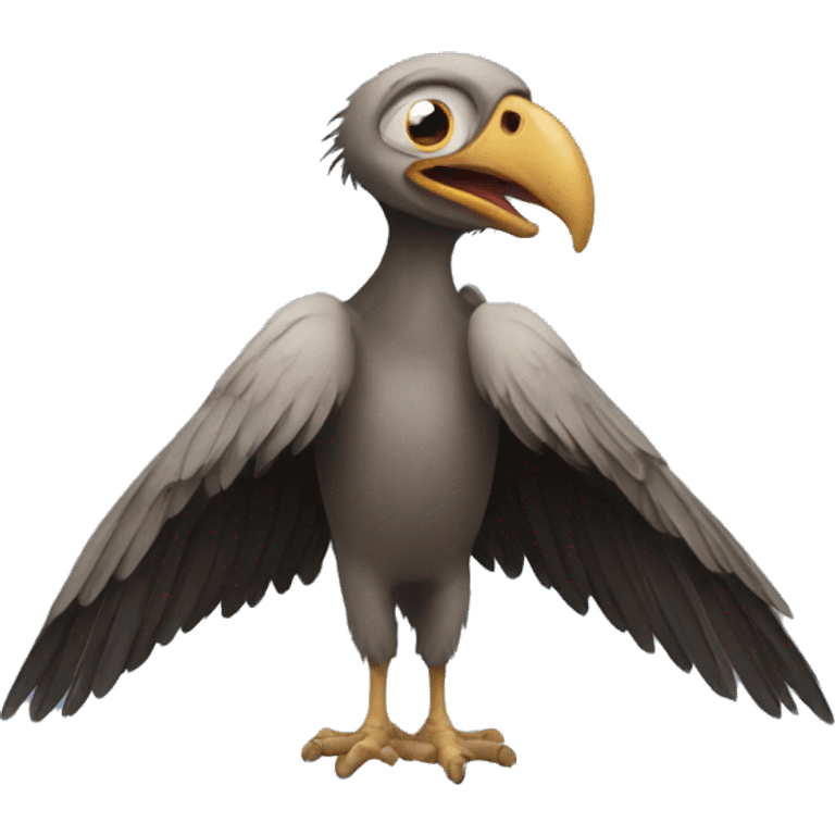 a vulture with the face of a man emoji