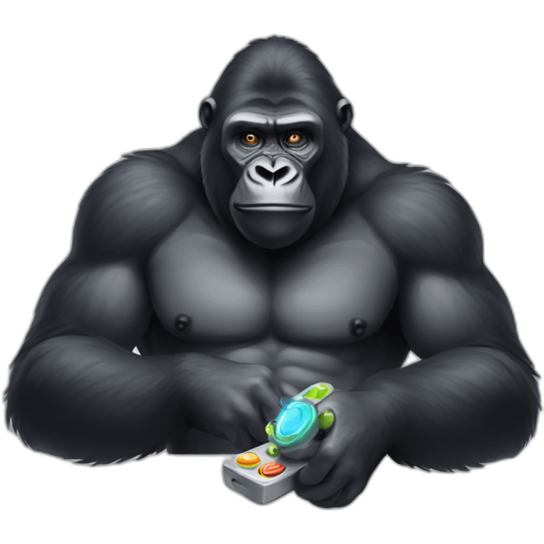 Gorilla playing games emoji