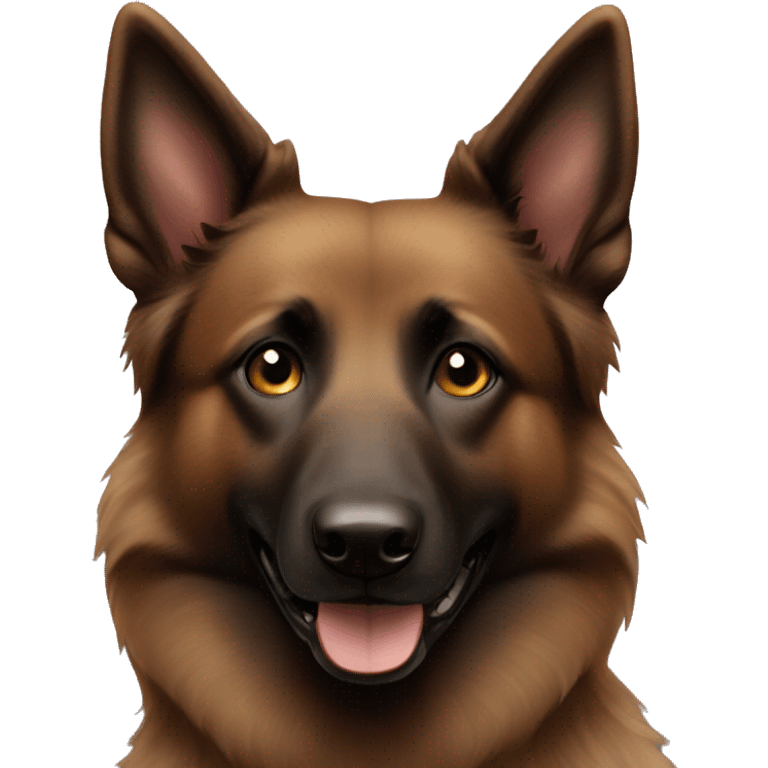 A female small brown Belgian Shepherd Dog emoji