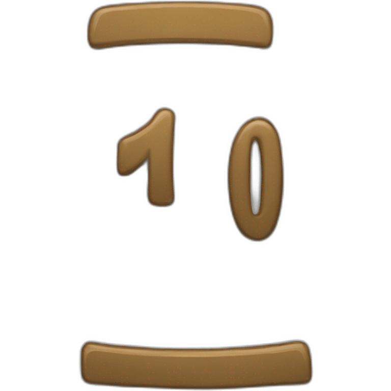 The number 10 written in text emoji