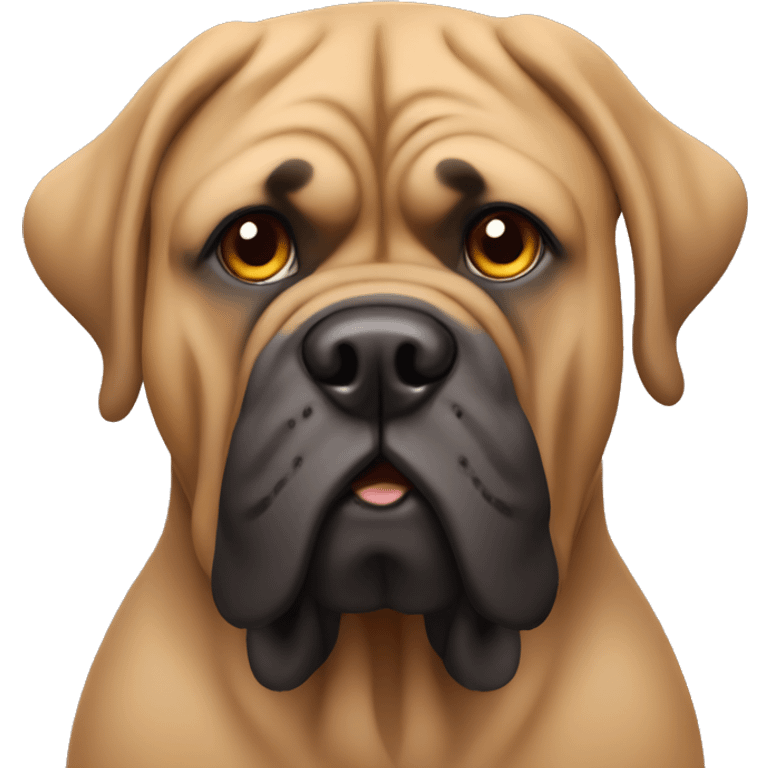 english bull mastiff wearing a wig  emoji