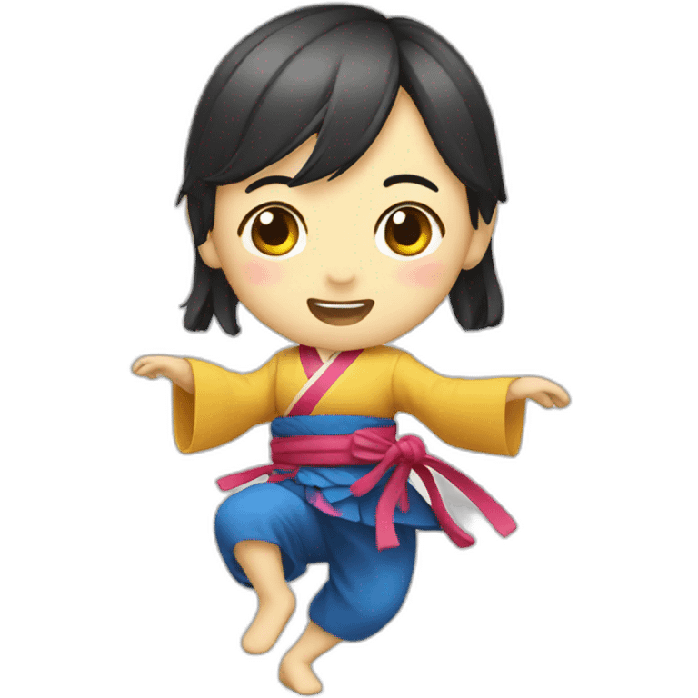 Create a dancing Japanese character emoji