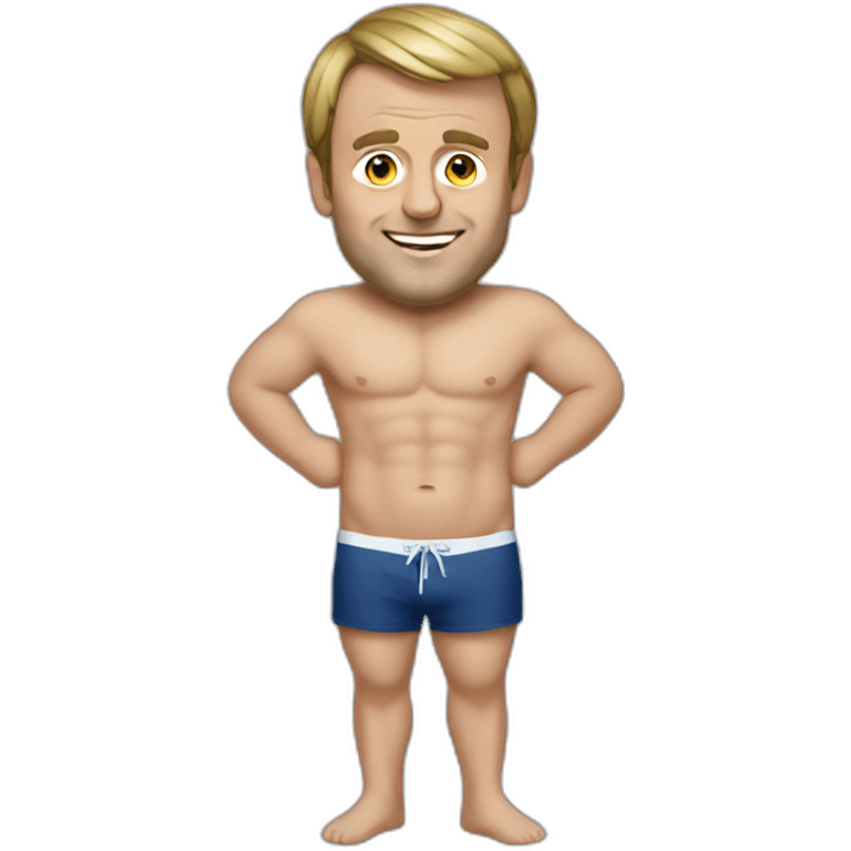 emmanuel macron in swimsuit emoji