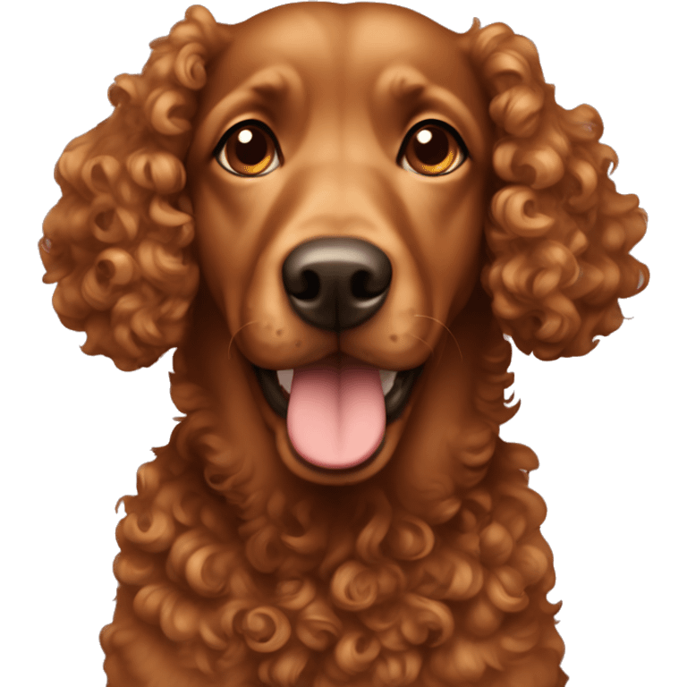 brown curly dog emoji