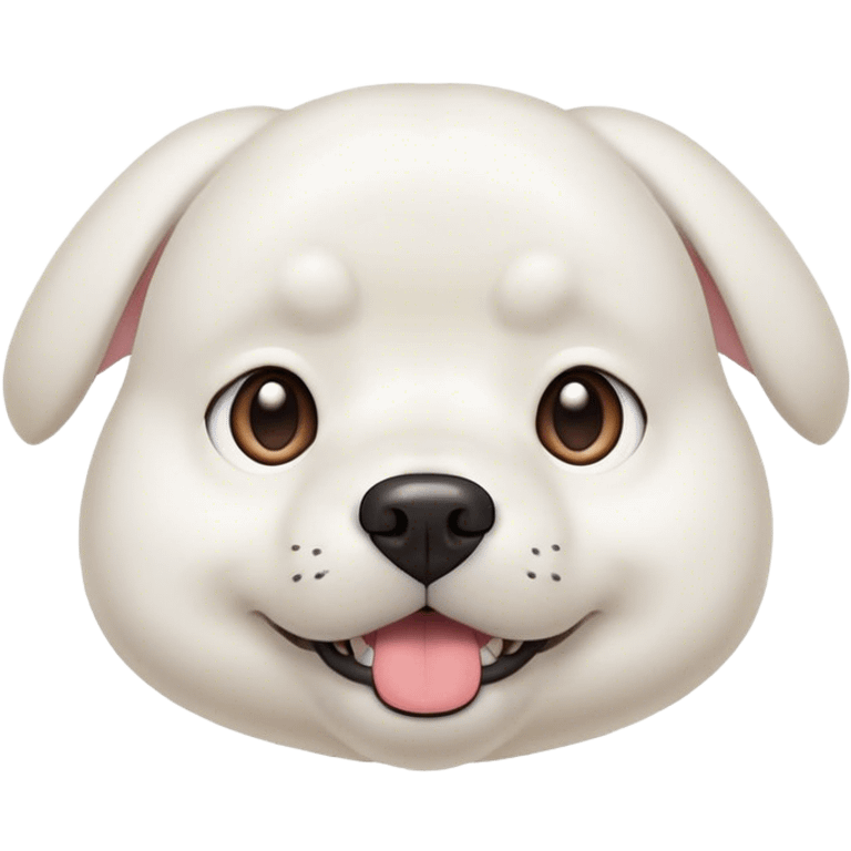 white colored dog pet name shiro inspired from japanese animated show shinchan emoji