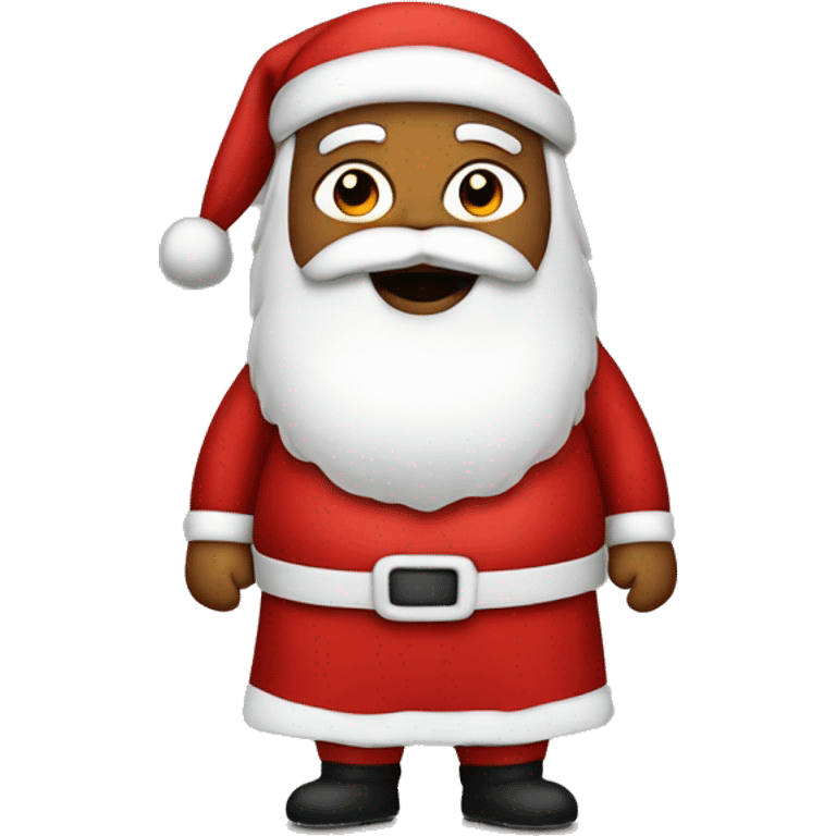 Santa wearing a lavalava skirt emoji