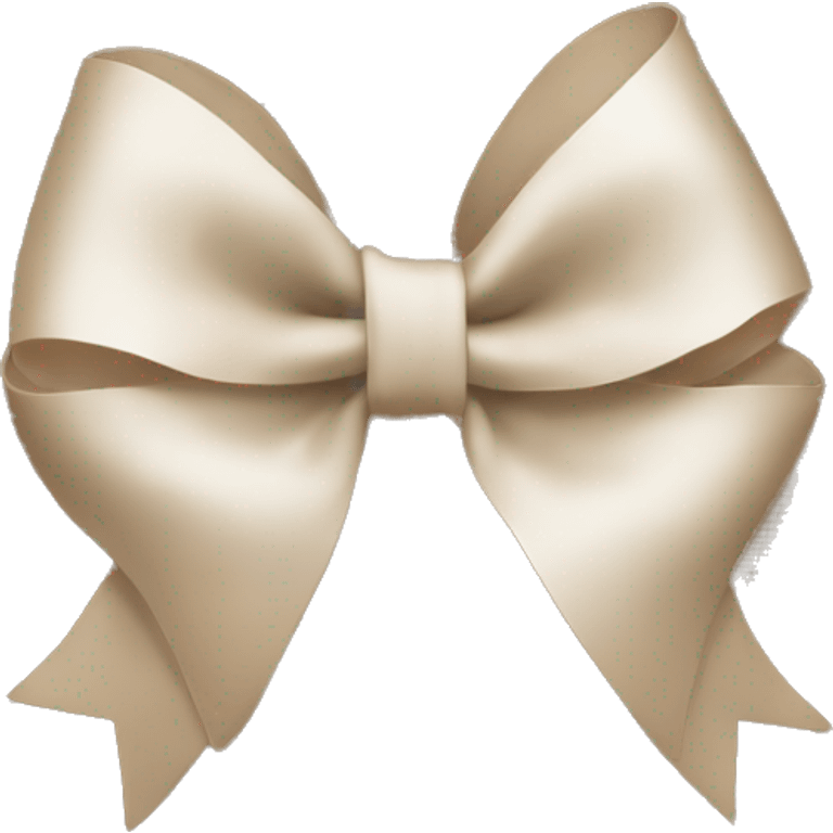 White ish brown colored bow emoji