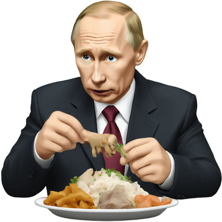 Putin eats goat emoji